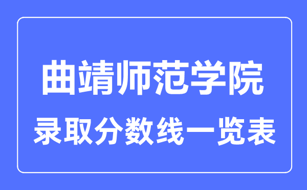 2023年高考多少分能上曲靖師范學院？附各省錄取分數線