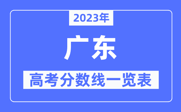 2023年廣東高考分數線一覽表（含一本,二本,?？品謹稻€）