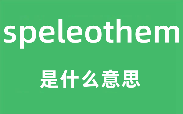 speleothem是什么意思,speleothem怎么讀,中文翻譯是什么