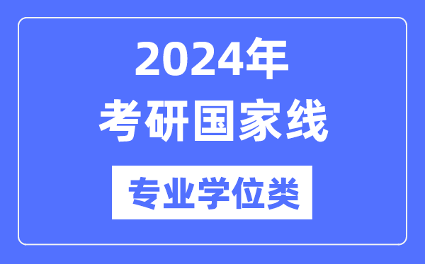 2024年考研國家線（專業(yè)學位類）
