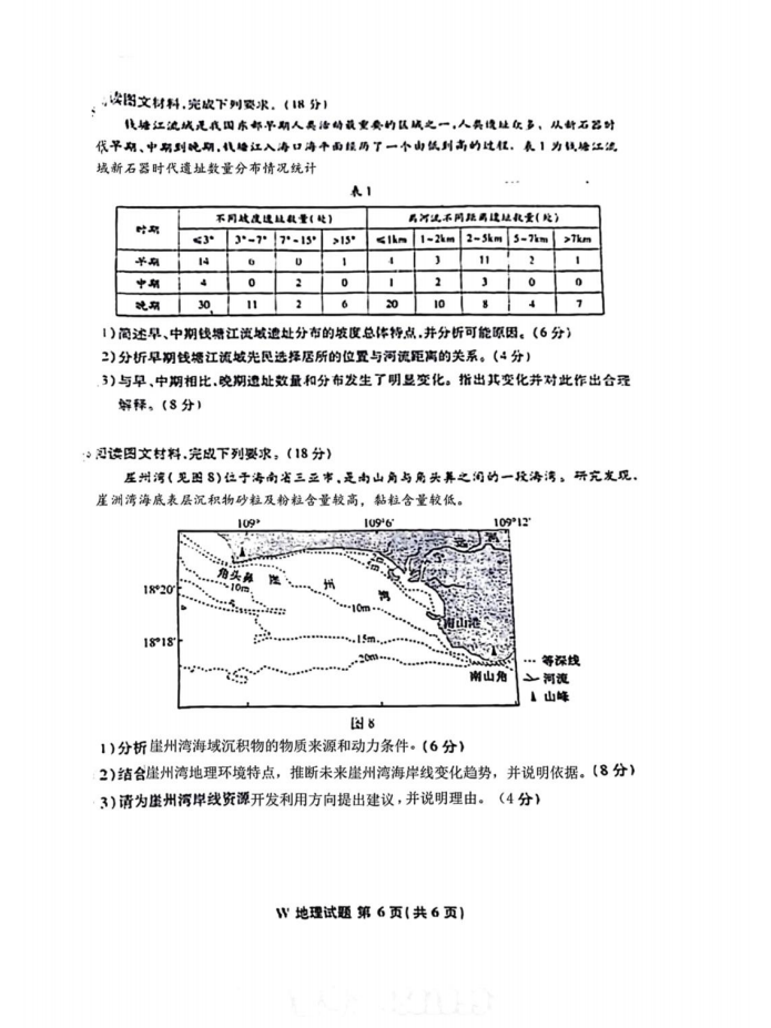 新高考2024七省聯考地理試卷及答案解析