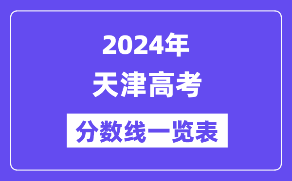 2024年天津高考分數(shù)線一覽表（含一本,二本,專科分數(shù)線）