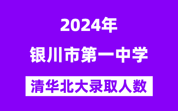 2024年銀川一中考入清華北大錄取人數是多少？附歷年分數線