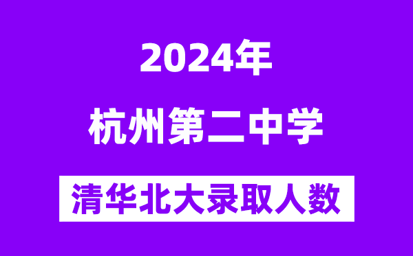 2024年杭州二中考入清華北大人數(shù)是多少？附歷年分數(shù)線