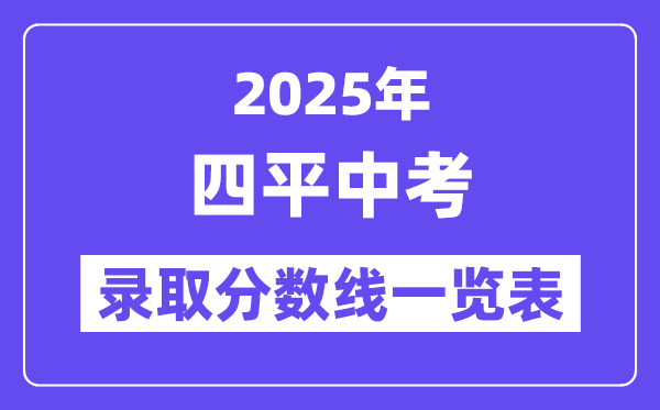 2025年四平中考各高中錄取分?jǐn)?shù)線一覽表