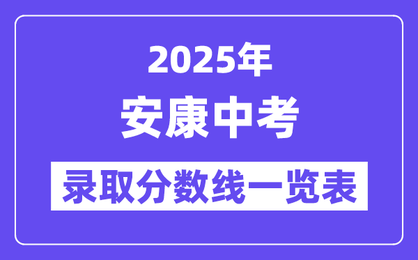 2025年安康中考各高中錄取分數線一覽表