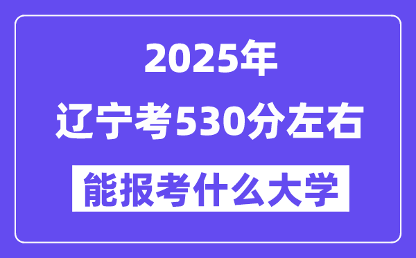 2025年遼寧考530分左右能報(bào)考上什么大學(xué)?附位次排名對(duì)照表