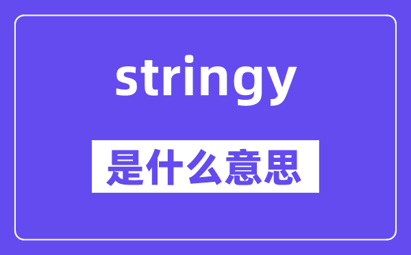 stringy是什么意思,stringy怎么讀,中文翻譯是什么